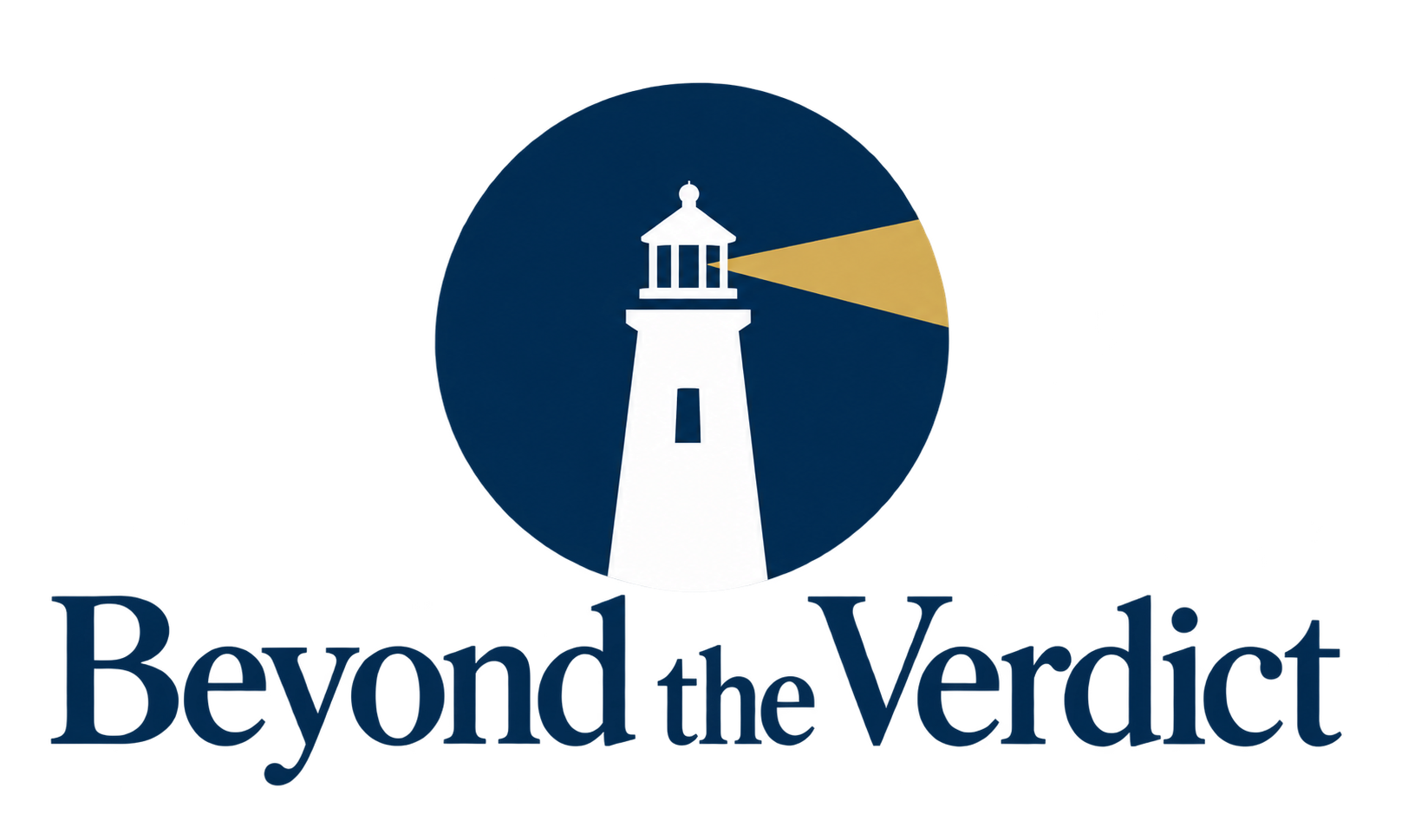 Beyond the Verdict lighthouse logo